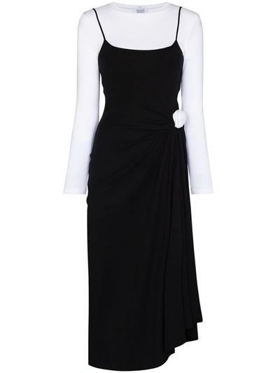 Rosie Assoulin My So Called Knotted Tee Cotton-jersey Dress In Black