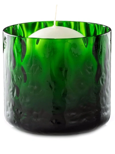 Venini Night In Venice Candle Holder In Green