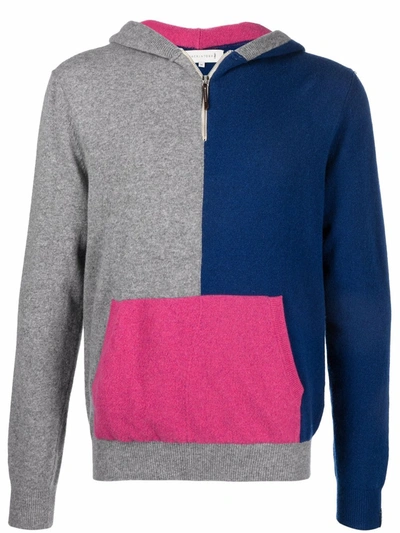 Mackintosh Double Agent Knitted Hoodie In Blue