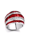 Pragnell Platinum Manhattan Classic Ruby And Diamond Ring In Silver