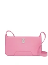Burberry Tb Leather Shoulder Bag In Pink