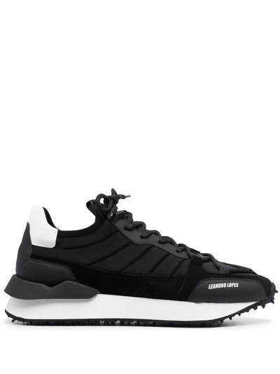 Leandro Lopes Panelled Low-top Trainers In Black