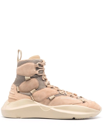 Leandro Lopes Sputnik High-top Trainers In Neutrals
