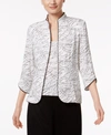 Alex Evenings Foiled Print Twinset In White/black