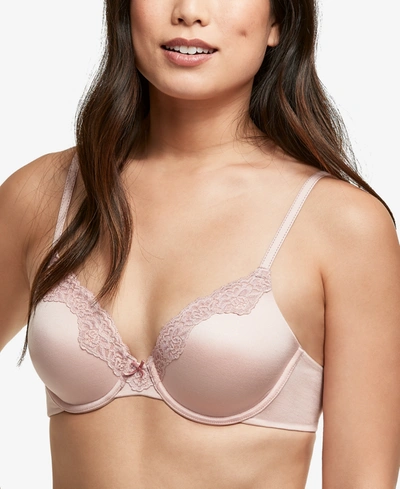 Maidenform Comfort Devotion Extra Coverage Lace Shaping Underwire Bra 9404 In Sheer Pale Pink