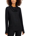 IDEOLOGY WOMEN'S MUSHY KNIT COWLNECK TOP, CREATED FOR MACY'S