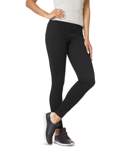 Hue Classic Stretch Denim Leggings, Regular & Plus Sizes In Black