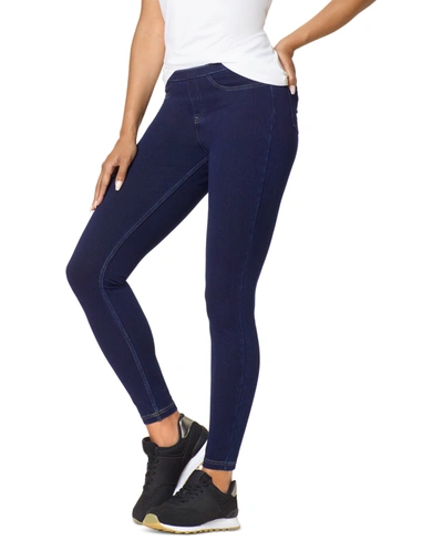 Hue Classic Stretch Denim Leggings, Regular & Plus Sizes In Black Indigo Denim