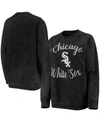 G-iii 4her By Carl Banks Women's Black Chicago White Sox Script Comfy Cord Pullover Sweatshirt In Black