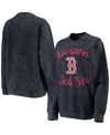 G-iii 4her By Carl Banks Women's Navy Boston Red Sox Script Comfy Cord Pullover Sweatshirt In Navy