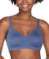Vanity Fair Women's Beyond Comfort Simple Sizing Wirefree Bra In Blue Dusk