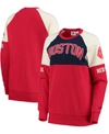 Starter Women's Navy-red St. Louis Cardinals Baseline Raglan Historic Logo Pullover Sweatshirt In Navy-red
