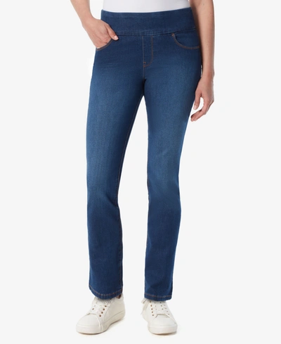 Gloria Vanderbilt Plus Size Amanda Pull-on Jeans, In Regular & Short In Black Rinse