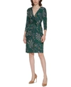 JESSICA HOWARD PAISLEY-PRINT FAUX-WRAP DRESS