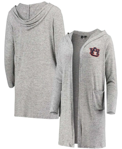 Boxercraft Women's Heathered Gray Auburn Tigers Cuddle Soft Duster Cardigan