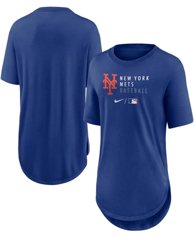 Nike Women's Royal New York Mets Authentic Collection Baseball Fashion Tri-blend T-shirt