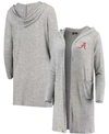 BOXERCRAFT WOMEN'S HEATHERED GRAY ALABAMA CRIMSON TIDE CUDDLE SOFT DUSTER CARDIGAN