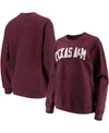 Pressbox Women's Maroon Texas A M Aggies Comfy Cord Vintage-like Wash Basic Arch Pullover Sweatshirt In Maroon