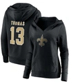 Fanatics Women's Michael Thomas Black New Orleans Saints Player Icon Name Number Pullover Hoodie In Black