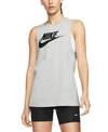 Nike Women's Futura Cotton Muscle Tank Top In Grey