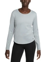 Nike Women's Therma-fit One Long-sleeve Top In Particle Grey