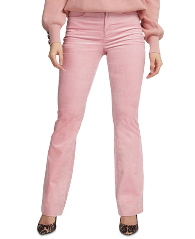 Guess Pop 70s High Waisted Corduroy Pants In Sweet Pink