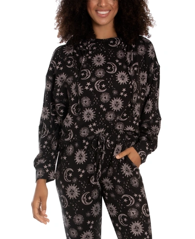 Midnight Bakery Whistler Moon & Stars Hoodie And Jogger Set In Black