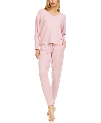 Flora Nikrooz Collection Women's Trina Lounge Pajama Set, 2 Piece In Pink