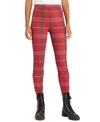 Sanctuary Runway High Waist Skinny Pants In Red Plaid