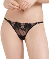 Bluebella Marseille Embroidered Mesh Brief In Black In Black