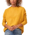 Vince Camuto Center Seam Crewneck Sweater In Amber