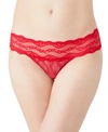 B.tempt'd By Wacoal Lace Kiss Thong Underwear 970182 In Crimson Red