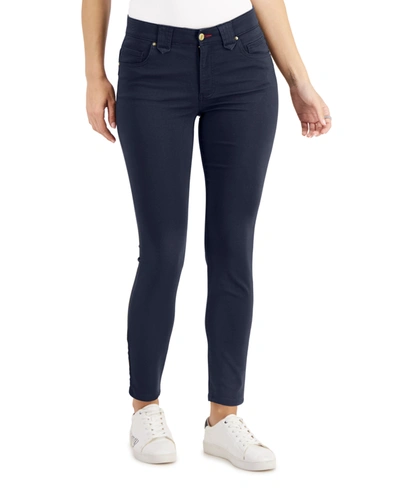 Tommy Hilfiger Th Flex Waverly Sateen Skinny Pants In Sky Captain