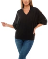 ADRIENNE VITTADINI WOMEN'S V-NECK DOLMAN SLEEVE RIBBED SWEATER