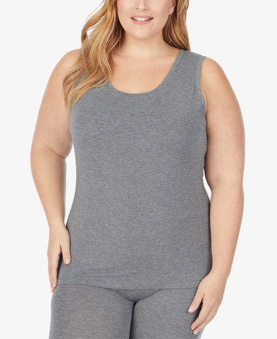Cuddl Duds Softwear With Stretch Reversible Tank Top In Gray