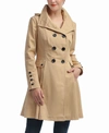 Kimi & Kai Adele Hooded Trench Coat In Tan