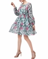 Kimi & Kai Rosie Maternity Babydoll Dress In Multicolor