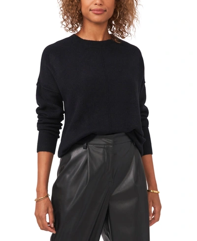 Vince Camuto Plus Size Crewneck Sweater In Rich Black