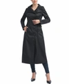Kimi & Kai Women's Elana Water Resistant Long Trench Coat In Black