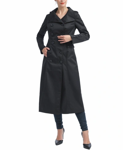 Kimi & Kai Women's Elana Water Resistant Long Trench Coat In Black