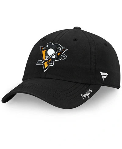 Fanatics Women's Black Pittsburgh Penguins Core Primary Logo Adjustable Hat