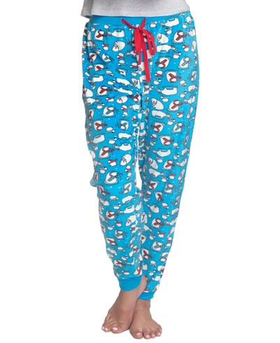 Muk Luks Plus Size Printed Fleece Pajama Pants In Polar Bear