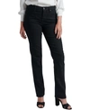 Jag Women's Ruby Mid Rise Corduroy Straight Leg Pants In Black Void