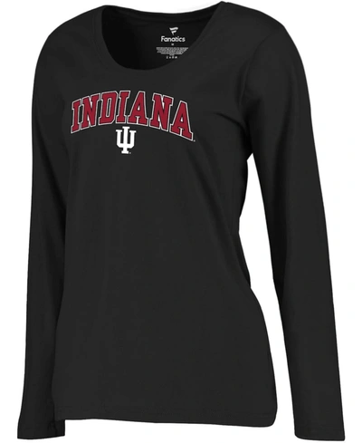 Fanatics Women's Black Indiana Hoosiers Campus Long Sleeve T-shirt