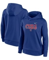 NIKE WOMEN'S ROYAL CHICAGO CUBS CLUB ANGLE PERFORMANCE PULLOVER HOODIE