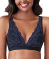 Wacoal Instant Icon Stretch-lace Bralette In Black/eclipse