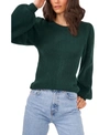 1.state Balloon Sleeve Crewneck Rib Sweater In Windsor Moss