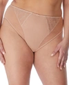 Elomi Plus Size Charley High Leg Brief Panty El4386 In Fawn