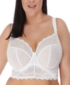 Elomi Full Figure Charley Lace Underwire Longline Bra El4381, Online Only In White