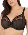 Elomi Full Figure Charley Underwire Plunge Bra El4380 In Jet